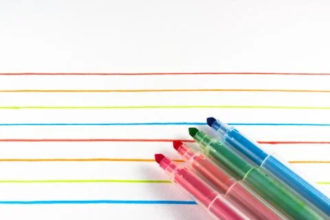 Colored markers, Stock Photos