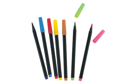 Colored Markers Stock Photos