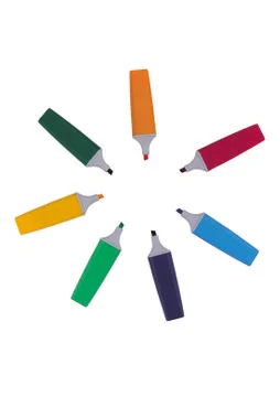 Colored Markers Stock Photos