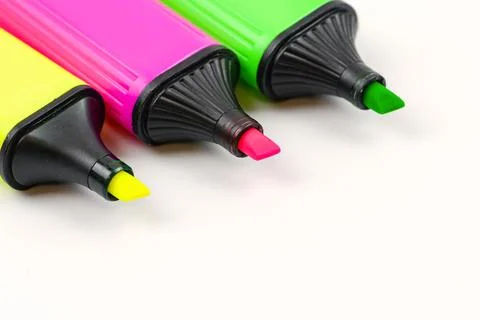 Colored markers Stock Photos