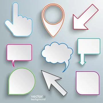 Colored markers set Stock Illustration