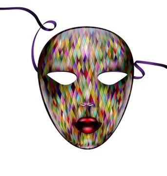 Colored mask of face Stock Illustration