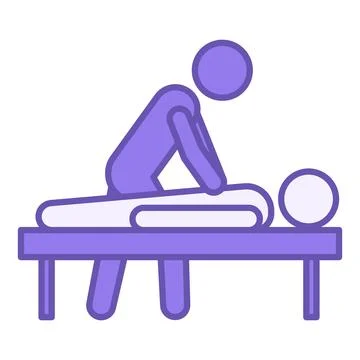 Colored Massage Icon. Vector Icon. Massage Therapist Performs a Relaxing Ma.. Stock Illustration