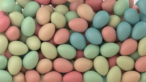 Colored Matt Easter egg falling transition Stock Footage 234980507