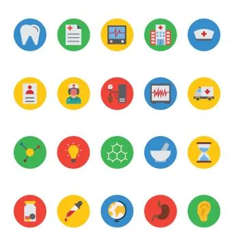 Colored Medical Vector Stock Illustration
