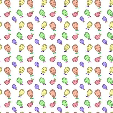 Colored men pattern Stock Illustration