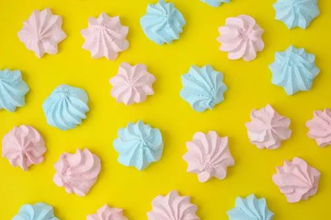 Colored meringues Stock Photos