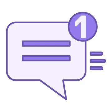 Colored Message Icon. Vector Illustration. Online Chat for Exchanging Lette.. Stock Illustration