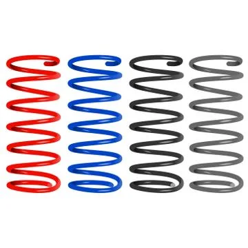 Colored metal springs Stock Illustration