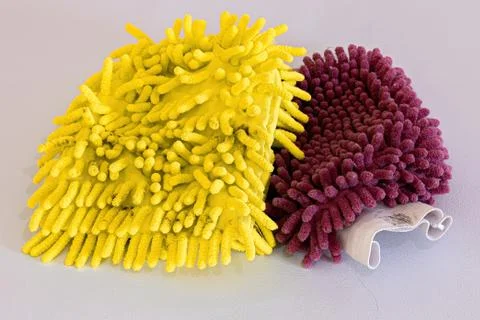 Colored microfiber gloves Stock Photos