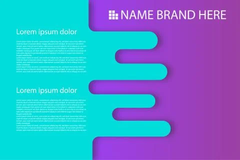 Colored modern rounded background poster Stock Illustration