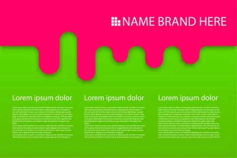 Colored modern rounded background poster Stock Illustration