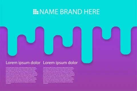 Colored modern rounded background poster Stock Illustration