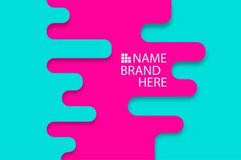 Colored modern rounded background poster Illustrazione stock