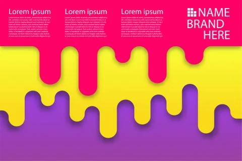 Colored modern rounded background poster Stock Illustration