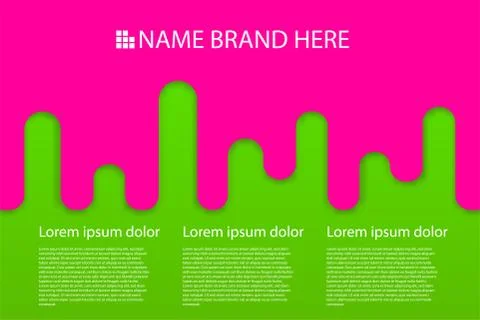 Colored modern rounded background poster Stock Illustration