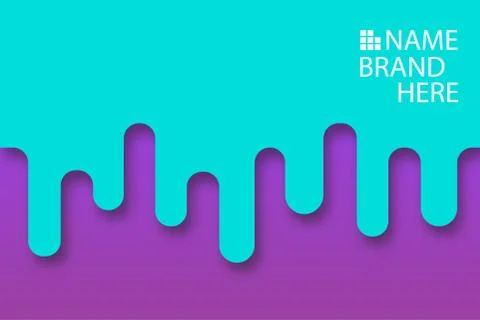 Colored modern rounded background poster Stock Illustration