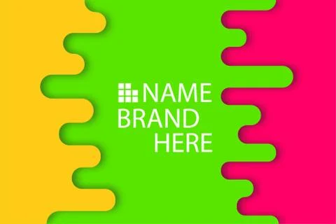 Colored modern rounded background poster Stock Illustration