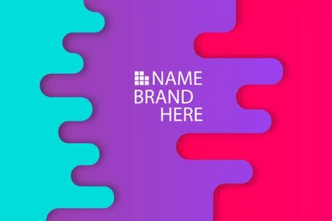 Colored modern rounded background poster Stock Illustration