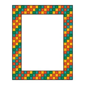 Colored mosaic frame Stock Illustration