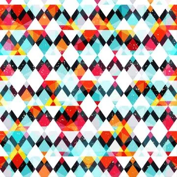 Colored mosaic seamless pattern Stock Illustration