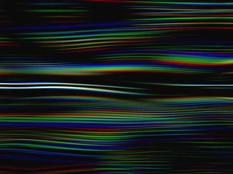 Colored Motion Wavy Lines Floating on Black Abstract Background Stock Footage 73318669