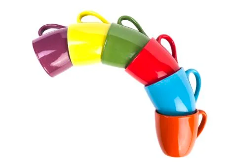 Colored Mugs Stock Photos
