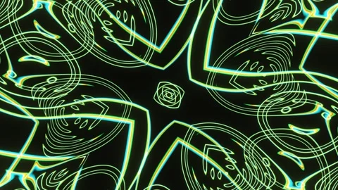 Colored multi-layered ornaments for overlay. Looped background for music overlay Stock Footage 247001044