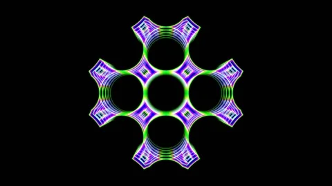 Colored multi-layered ornaments for overlay. Looped background for music overlay Stock Footage 247001106