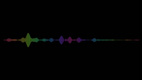 Colored music waveform spectrum animation Stock Footage 234295186
