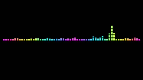Colored music waveform spectrum animation Video stock 234295205