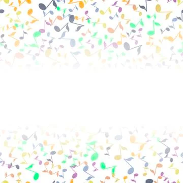 Colored Musical Notes Pattern 스톡 일러스트