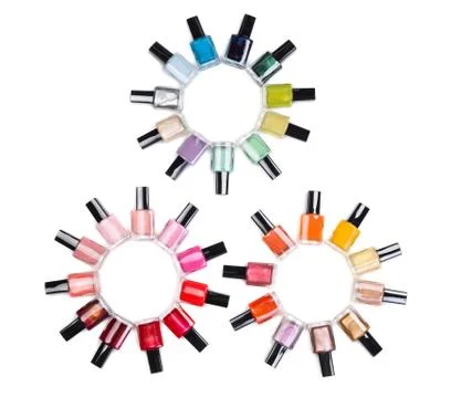 Colored nail polish Illustrazione stock