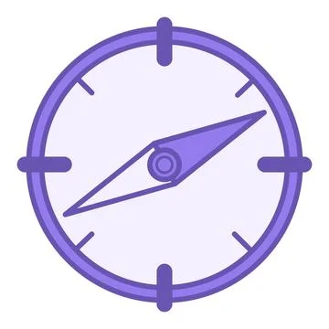 Colored Navigation Icon. Compass Vector Icon. Travel and Vacation Concept Stock Illustration