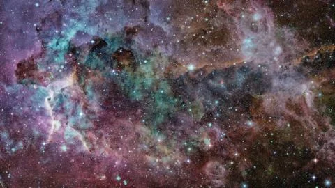 Colored nebula in the universe. Elements of this image furnished by NASA. Foto stock