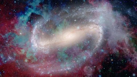 Colored nebula in the universe. Elements of this image furnished by NASA. Stock Photos