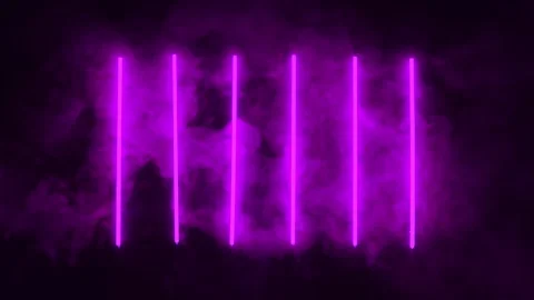 Colored neon light with smoke Stock Footage 249053576