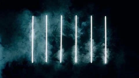 Colored neon light with smoke Stock Footage 249053809