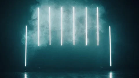 Colored neon light with smoke Stock Footage 249109369