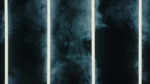 Colored neon light with smoke Stock Footage 252892490