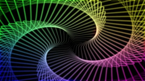 Colored neon tunnel 4K background Stockbeeldmateriaal 238481885