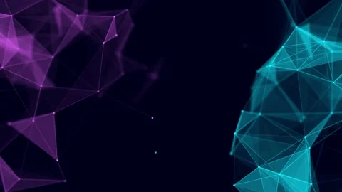 Colored network connection structure.  Big data visualization. Stock Footage 203597758