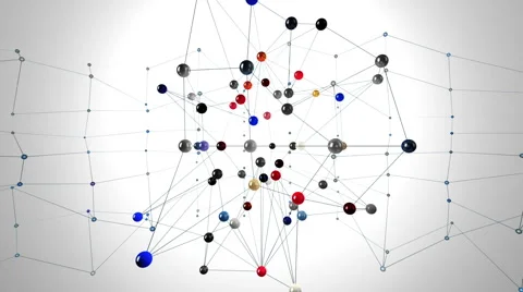Colored Network at white background 動画素材 51838163