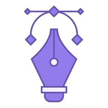 Colored Nib Icon. Vector Icon. Vector Tool in Graphic Editors for Creating .. Stock Illustration