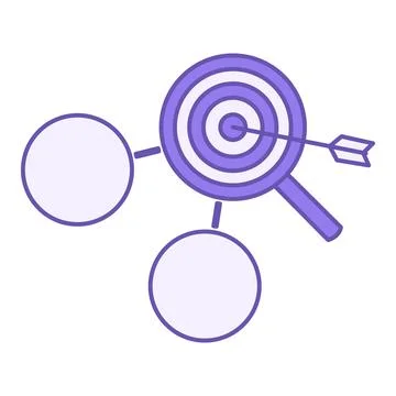 Colored Niche Icon. Vector Icon. Specific Content Topic. Blogger and Social.. Stock Illustration