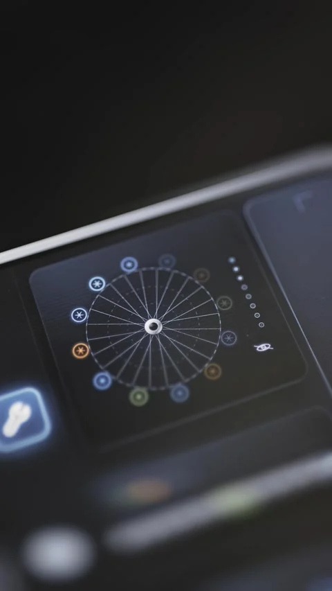 Colored nodes trace bicycle spoke inspection points Stock Footage 346042079