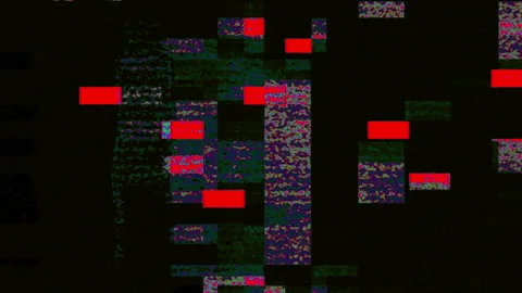 Colored Noise Digital Grunge Glitch Video Damage Video stock 93369894