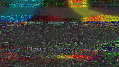Colored Noise Glitch Tv Waves Damage Distorted No Signal Stock Footage 73330810