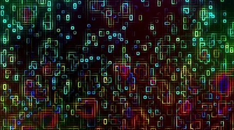 Colored Noise Grunge Digital Grid Information Matrix Flowing Background Stock Footage 63446169