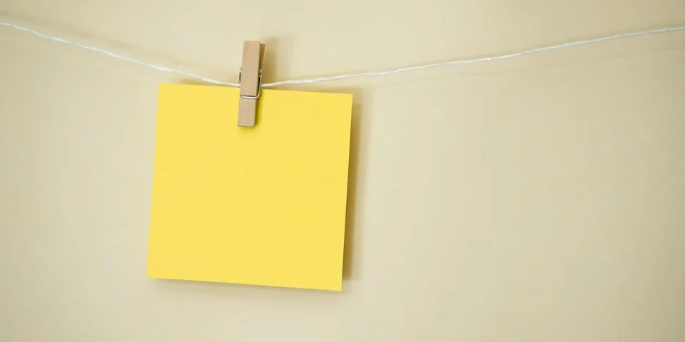 Colored Note Square Hanging 1 Foto stock